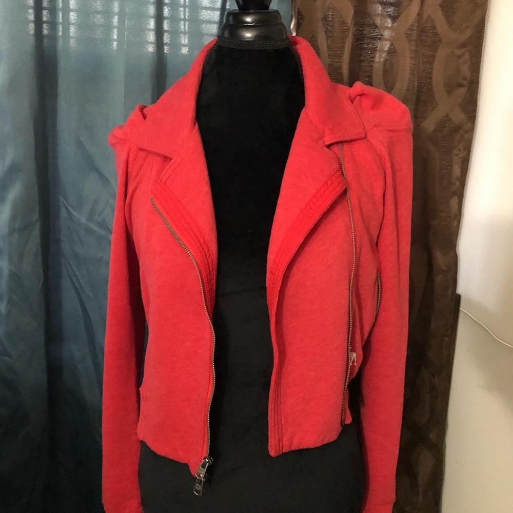 Abercrombie & Fitch sweatshirt moto jacket Large